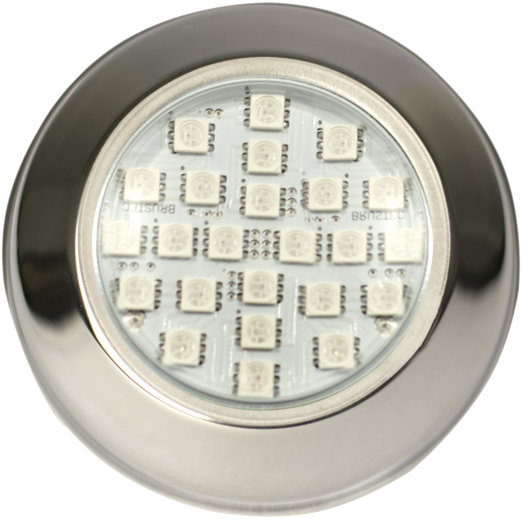 Reflector Power LED RGB 5W Inox Brustec